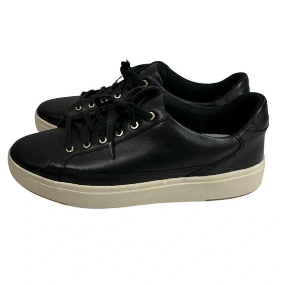 KIZIK Men's 11 Wide Black Smooth Leather Lace up Sneakers - Picture 6 of 8